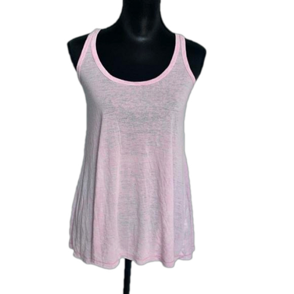 Lauren Moshi Acid Wash Pink Super Soft Burnout Swing Tank Small Made in USA